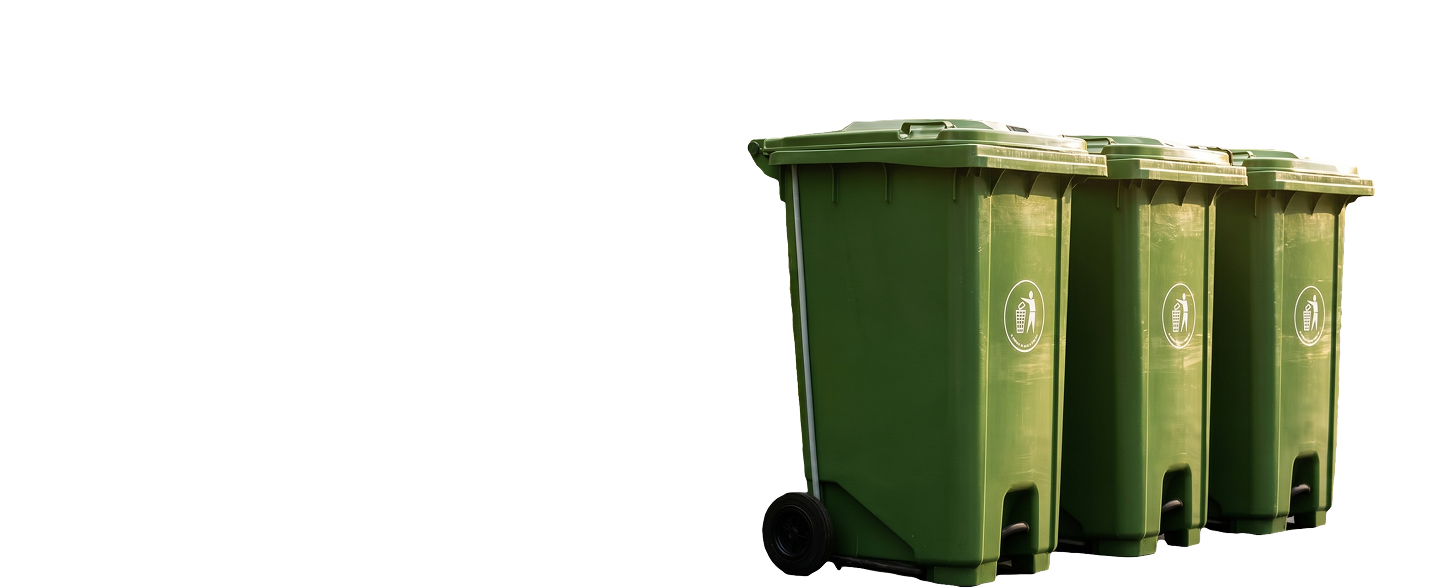 Professionelle Reinigung von 120 bis 240 Liter Mülltonnen mit Hochdruck